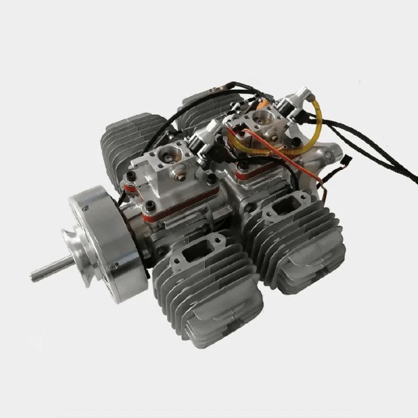 DLA232CC EFI CNC lavorato motore a benzina/motore a benzina 232CC per aereo a Gas a quattro cilindri modello aereo ala fissa UAV